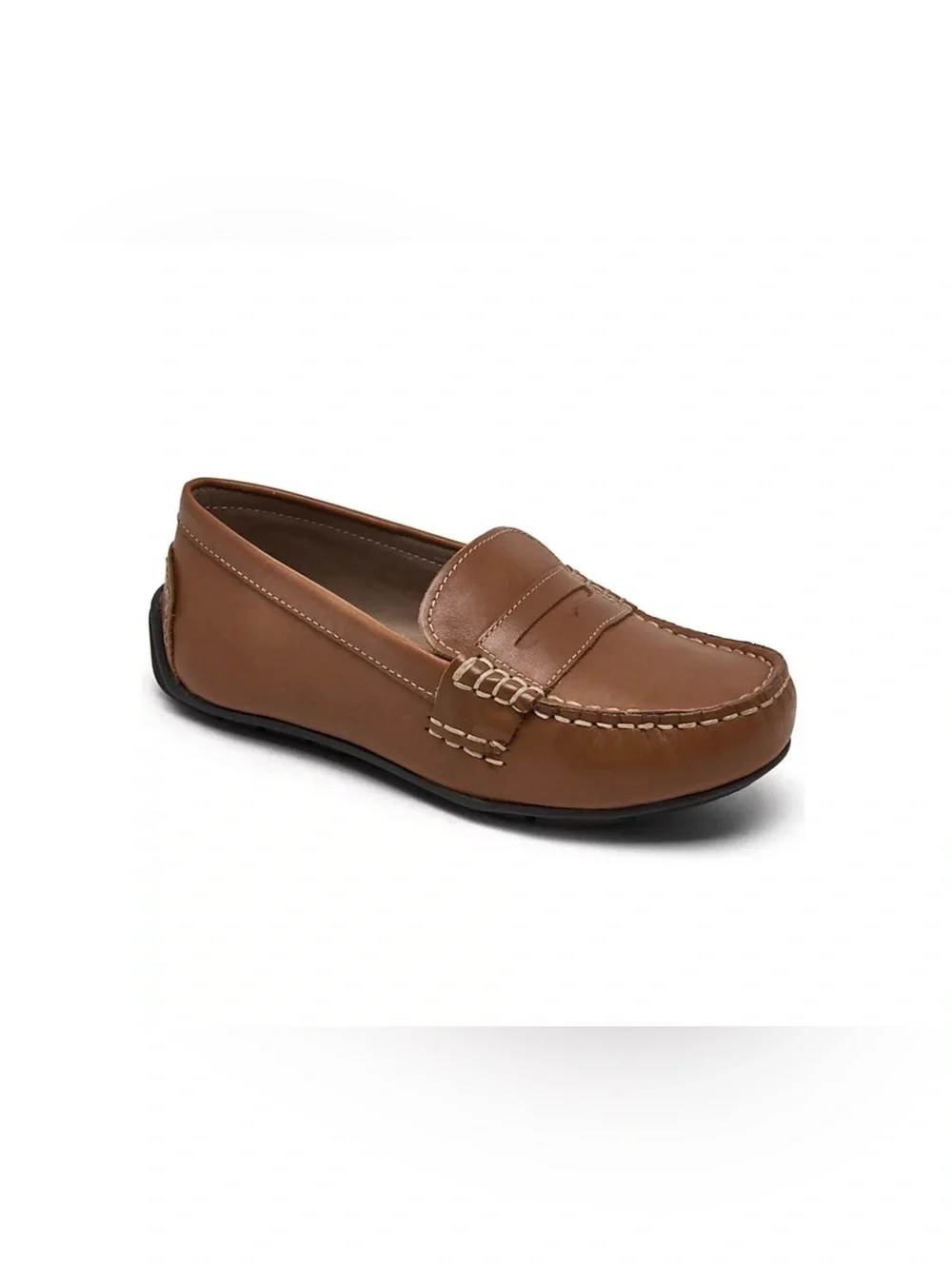 Polo Ralph Lauren Telly Leather Loafers Boys’ Size 1 Tan Burnished